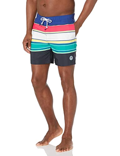 Original Penguin Men's SWM Volley Serape Swim, Sodalite Blue, Medium