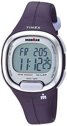 Timex Women's TW5M19700 Ironman Transit Mid-Size Purple/Silver-Tone Resin Strap Watch