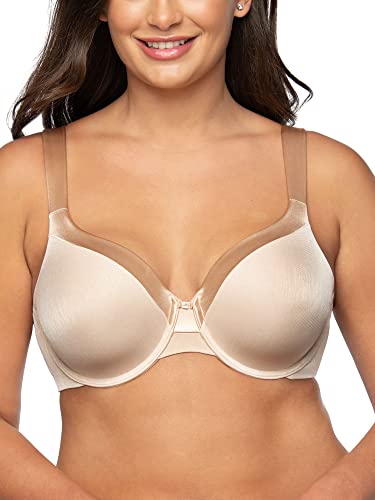 Vanity Fair Women's Plus Size Illumination Full Figure Zoned-in Support Bra (36C-44D), Underwire-Beige, 40D