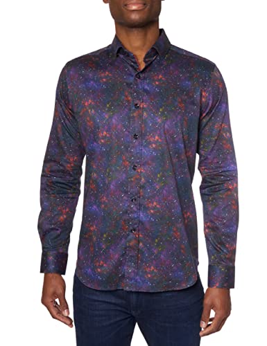 Robert Graham Men's Galen Long-Sleeve Woven Shirt, Multi, Medium