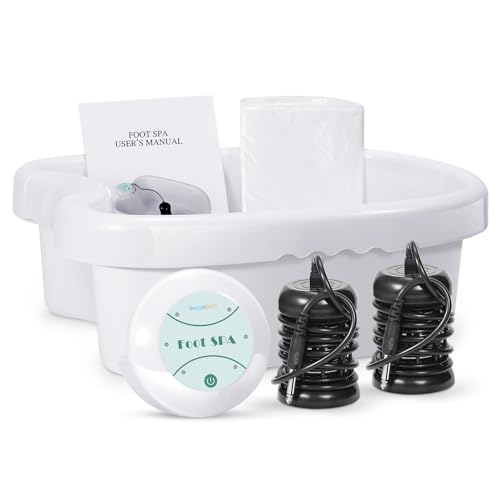 veicomtech Ionic Foot Bath Detox Machine, Ion Detox Foot Bath Cleanse, Foot Detox Spa for Home Use Salon Beauty SPA Club(2 Arrays, 100 Liners) Green