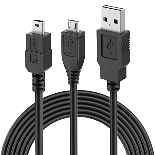 SWENAT for PS4 PS3 Xbox One 3 in 1Controller Charger Cable,11ft Extra Long Micro USB 2.0 High Speed Data Sync Cord Mini USB Data Charging Cord Compatible for Playstaion 4 PRO VR Power Cable