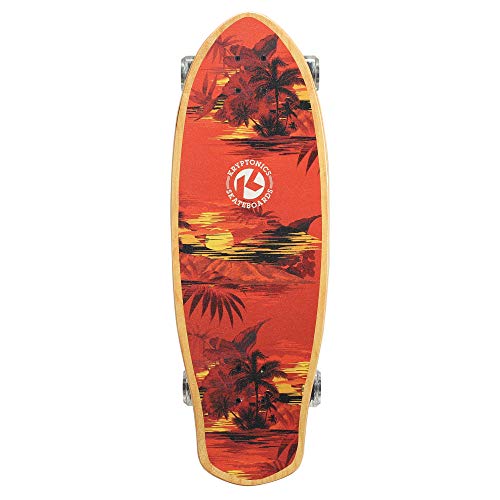 Kryptonics Super Fat Cruiser 30.5 Inch Complete Skateboard - Wide Cruiser Board - Beach Front