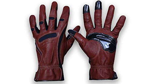 Bionic Men's Tough Pro with Natural Fit Premium Leather Work Gloves (Large), Brown