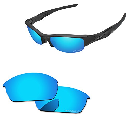PapaViva Replacement Lenses for Oakley Flak Jacket OO9008 Sunglasses Ice Blue - Polarized