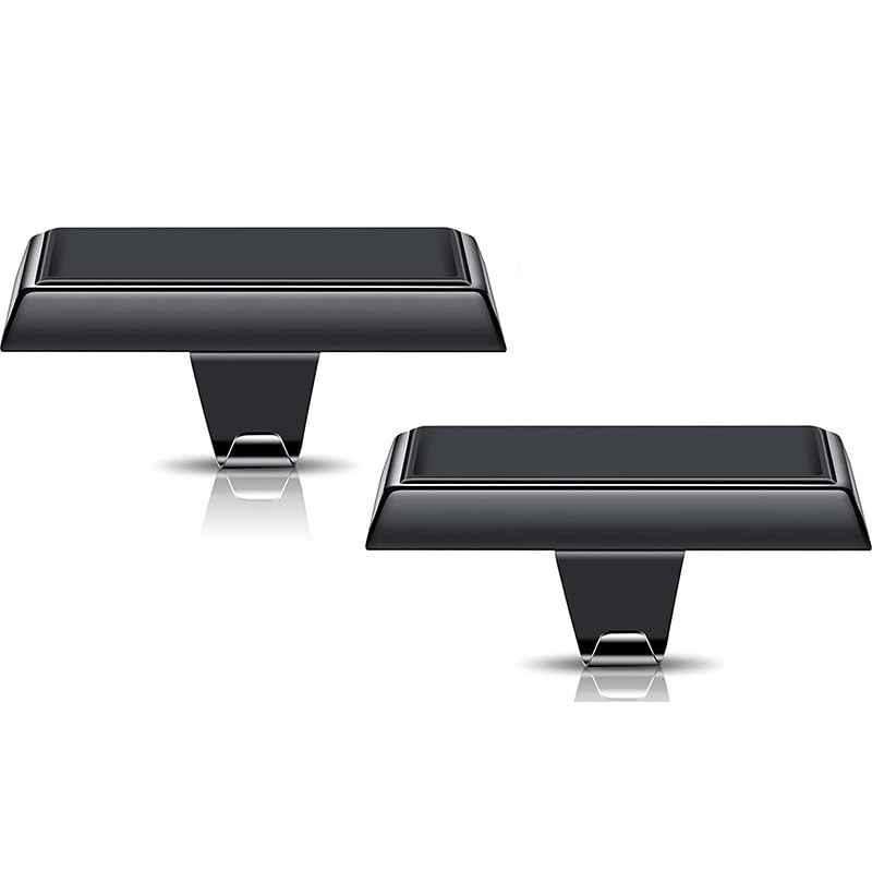 Guojanfon Christmas Stocking Holder Bases - Mantel Stocking Hangers Hanging Hooks for Fireplace Stand Hanger Holder Weighted Hangers for Xmas Holiday Decoration (Black of 2)