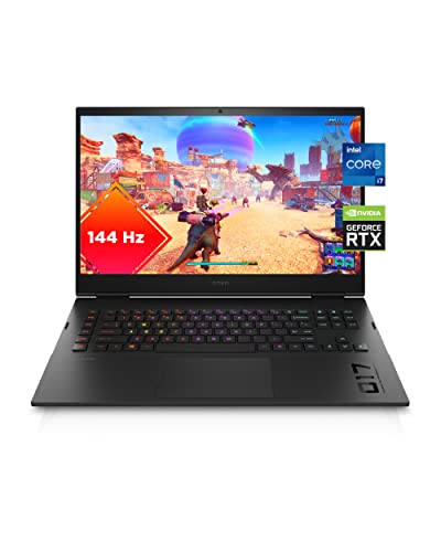 HP OMEN 17-inch Laptop, Intel Core i7-12700H, NVIDIA GeForce RTX 3060, 16 GB RAM, 512 GB SSD, Windows 11 Home (17-ck1010nr, Shadow Black Aluminum)