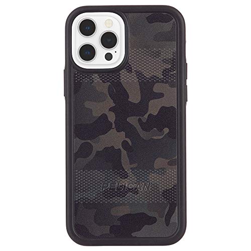 Pelican Protector Series - iPhone 12 / iPhone 12 Pro Case [15ft MIL-Grade Drop Protection] [Wireless Charging Compatible] Heavy Duty Protective Case Cover For iPhone 12 Pro / 12 6.1 Inch - Camo Green