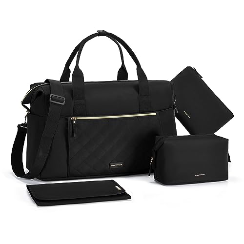 mommore Diaper Bag Tote Mommy Bag for Hospital Large Capacity Maternity Bag Water-Resistant Diaper Bag With Changing Pad
