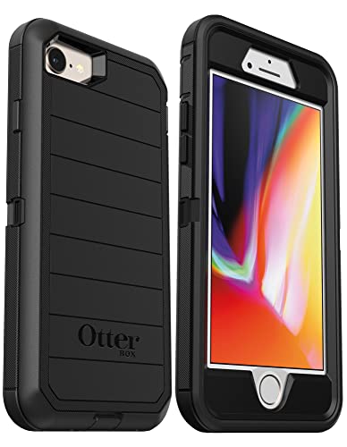 OtterBox Defender Series Rugged Case for iPhone SE 3rd Gen (2022), iPhone SE 2nd Gen (2020), iPhone 8/7 (NOT Plus) Case Only/No Holster - Bulk Packaging - Black - with Microbial Defense