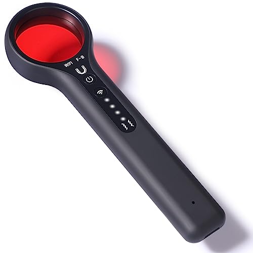 Hidden Camera Detectors,Bug Detectors Anti Spy GPS Tracker Detector Wireless Signal Scanner Anti-Theft 4 Levels Sensitivity Spy Cam Infrared Finder for Indoor Airbnb Hotel Office Outdoor Travel Car