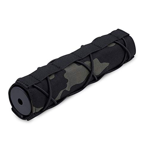 KRYDEX Tactical Airsoft Suppressor Cover 7 inch/18cm (MCBK)