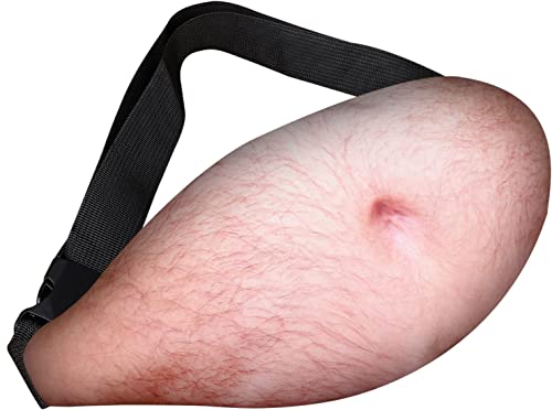 A AIFAMY 3D Dad Beer Belly Fanny Pack Waist Pocket Funny Gag Gifts for Christmas, White Elephant Gift Exchange