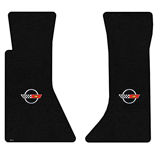 Lloyd Mats Heavy Duty Carpeted Floor Mats for C4 Corvette 1984-1990 2Pc Front Set, Black Carpet Mats