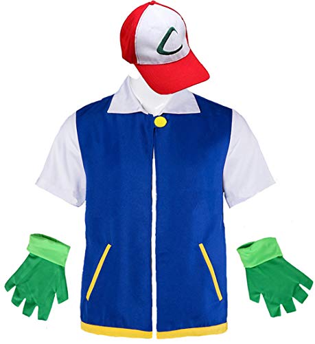 PEPSIXIN Adult Kids Cosplay Costume Halloween Hoodie Jacket Gloves Hat Sets for Trainer