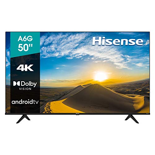 Hisense 50A6G 50-Inch 4K Ultra HD Android Smart TV with Alexa Compatibility (2021 Model)