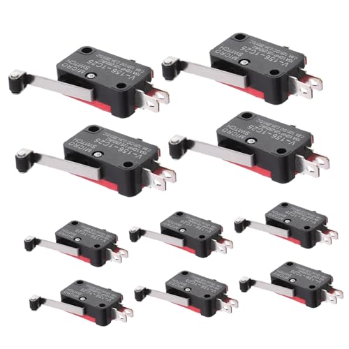 Uonlytech 10pcs Walkers Micro Long Hinge Roller Arm Micro on Off Micro Sv-166-1c25 Spdt Micro Miniature