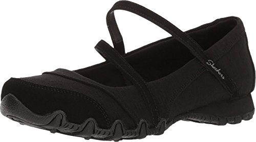 Skechers womens Bikers - Get Up Mary Jane Flat, Black, 10 US