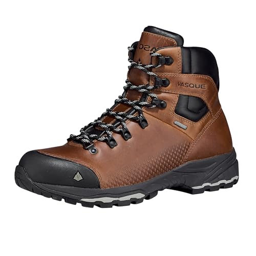Vasque Womens St. Elias FG GTX Full-Grain Leather Gore-tex Waterproof Hiking Boot, Cognac, Size 9 M