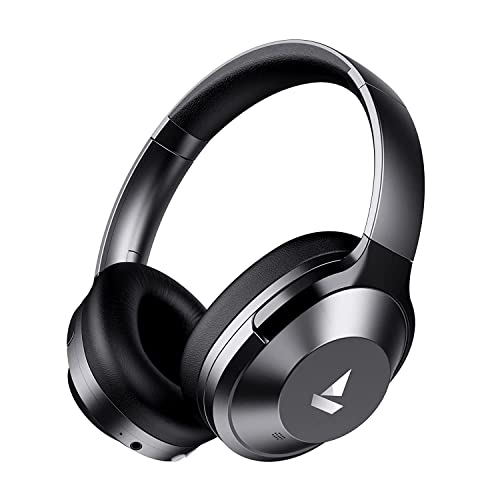 boA't Nirvana 751 ANC Hybrid Active Noise Cancelling Bluetooth Wireless Over Ear Headphones with Up to 65H Playtime, ASAP Charge, Ambient Sound Mode, Immersive Sound, Carry Pouch(Gunmetal Grey)