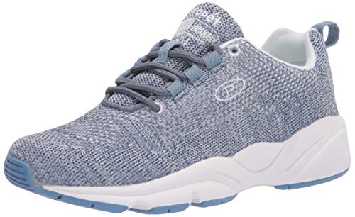 Propét womens Stability Fly Sneaker, Denim/White, 9 XX-Wide US