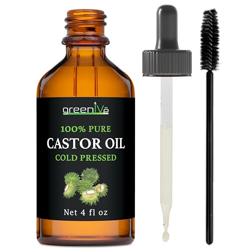 GreenIVe - 100% Pure Castor Oil - Cold Pressed - Hexane Free - Exclusively on Amazon (4 Fl Oz)