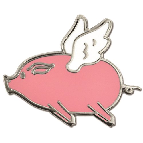 PinMart Cute Pink Flying Pig with Wings When Pigs Fly Enamel Lapel Pin