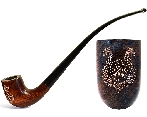 10.2'' Long Tobacco Pipe Drakkar - (26cm) for 9mm Filter. Worldwide Shipping.