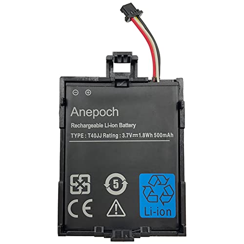 Anepoch T40JJ 70K80 H132V Battery Replacement for Dell PERC RAID H710 H710P H730 H810 H830 078K80 RAID Controller 3.7V 1.8WH 500mAh