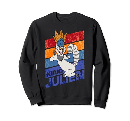 Madagascar King Julien Striped Portrait Sweatshirt