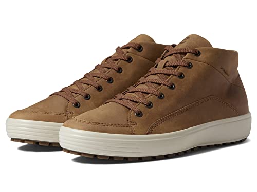 ECCO Men's Soft 7 Tred Urban Bootie Hydromax Water-Resistant Sneaker, Camel Nubuck, 12-12.5