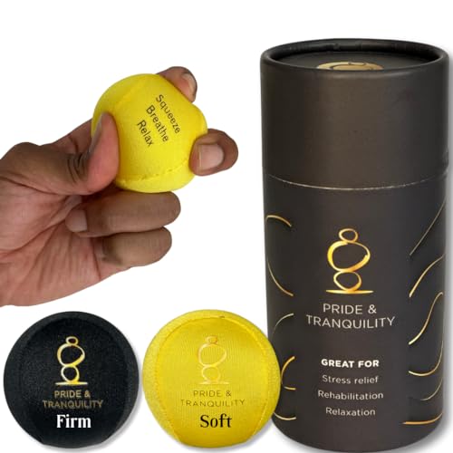 Pride & Tranquility Hand Therapy Exercise Stress Ball - Two-Density Stress Balls & Grip Strength Trainer for Adults for Anxiety Stress Relief
