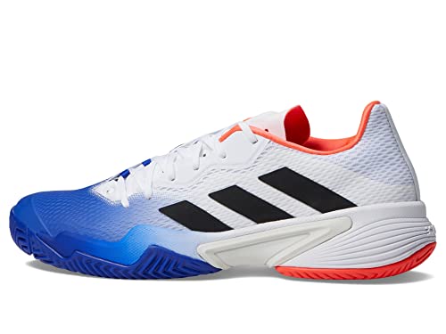 adidas Men's Barricade Tennis Shoe, Lucid Blue/Black/Solar Red, 11