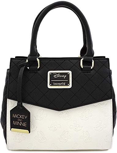 Loungefly x Minnie and Mickey Mouse Debossed Heads Handbag (One Size, Multicolored)