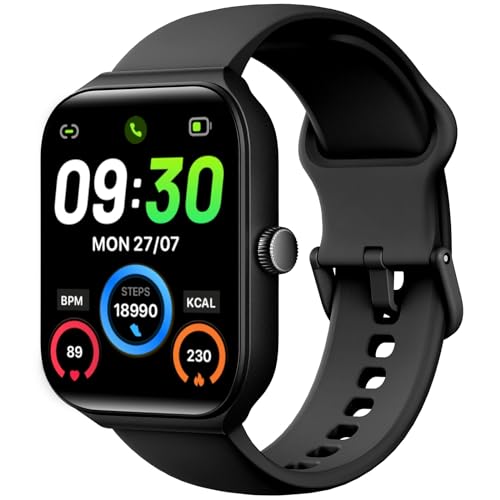 Faweio Smart Watches for Men Women, Alexa Built in & Bluetooth Call(Answer/Make), 1.95' Touch Screen Fitness Tracker with Heart Rate SpO2 Sleep Monitor Smartwatch for iPhone Android IP68 Waterproof