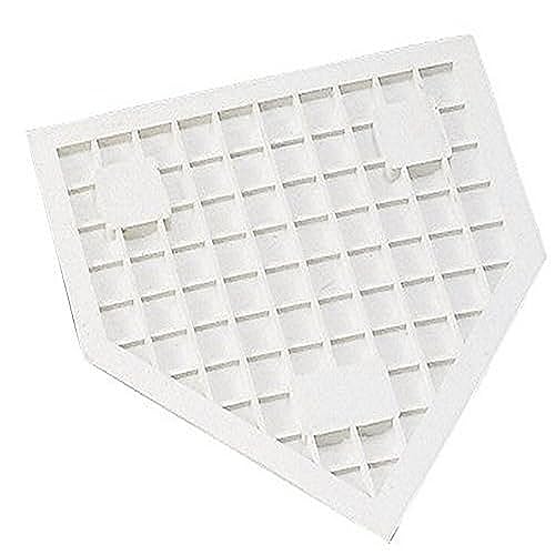 Champion Sports-96 Heavy-Duty Rubber Home Plate, White 16' x 17' x 1'