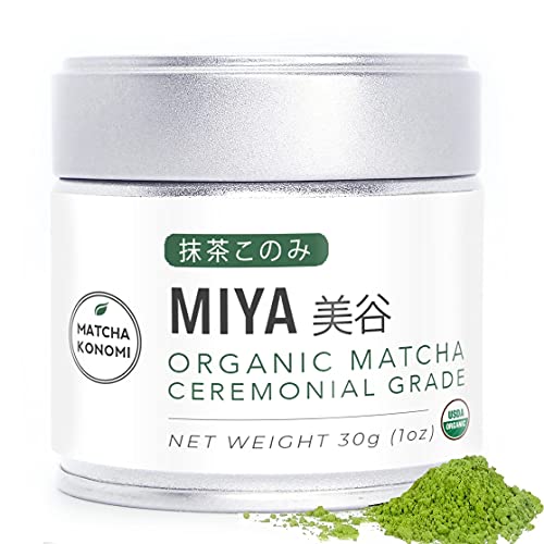 Miya Matcha 30g - Organic Premium Ceremonial Japanese Matcha Green Tea Powder - First Harvest, Radiation Free, No Additives, Zero Sugar - USDA and KOAA Certified