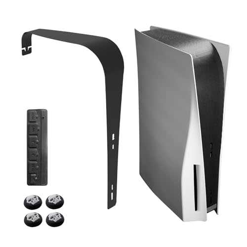 Borcham Update Version PS5 Dust Cover, 2-End Fixed Dust Protector with Silicone Plugs, 64cm, Dust Filter for PS5 Digital Edition and Disc Edition, Black