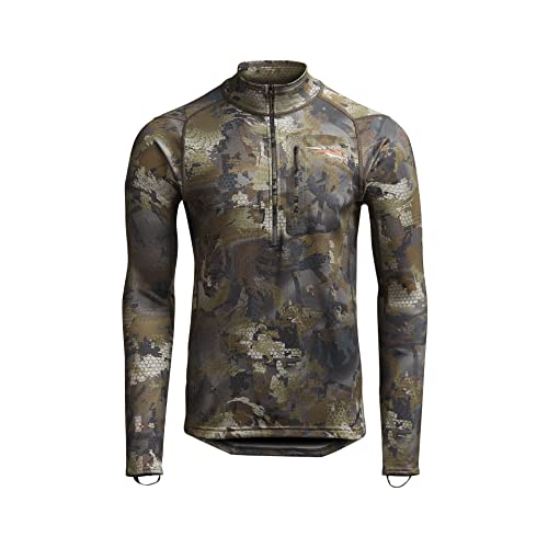 Sitka Men's Core Midweight Zip-T Long Sleeve Hunting Shirt, Optifade Timber, Large