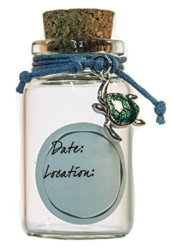 2 Inch Bracelet and Beach Sand Keepsake Jar (Sea Turtle)