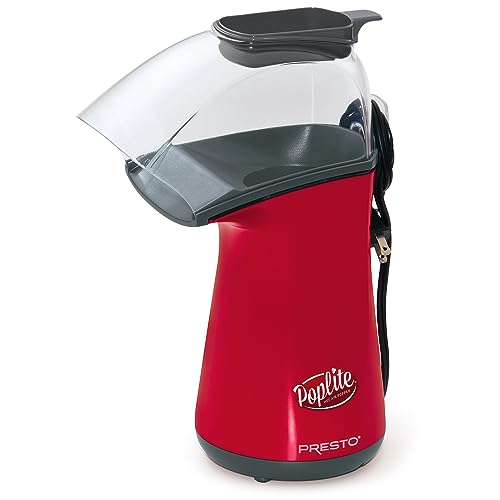 Presto Poplite Hot Air Popcorn Popper, 18 Cups, Red