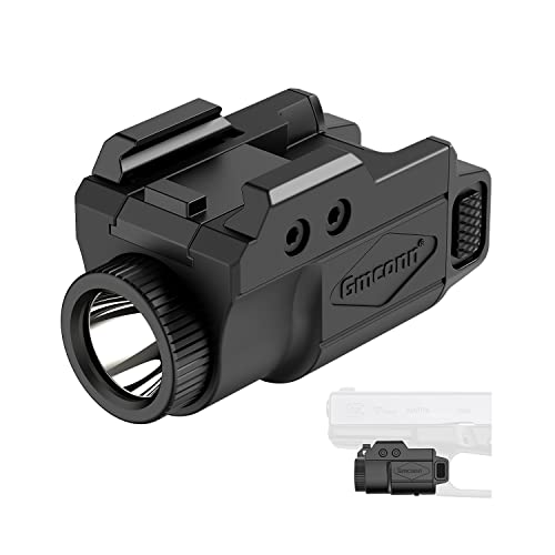 Gmconn 700 Lumen Pistol Light, Compact Adjustable Rail Mounted Flashlight Mini Weapon Light with Strobe Mode for Picatinny MIL-STD-1913, Glock