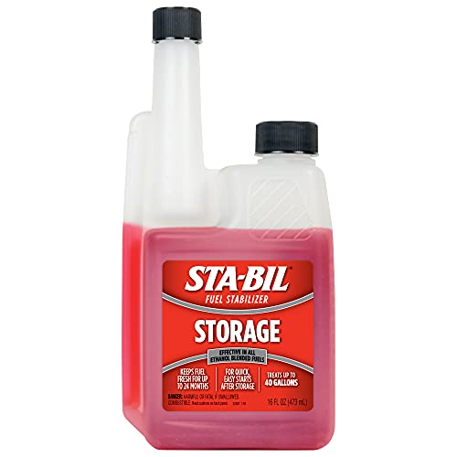 STA-BIL Storage Fuel Stabilizer - Keeps Fuel Fresh for 24 Months - Prevents Corrosion - Gasoline Treatment that Protects Fuel System - Fuel Saver - Treats 40 Gallons - 16 Fl. Oz. (22207)