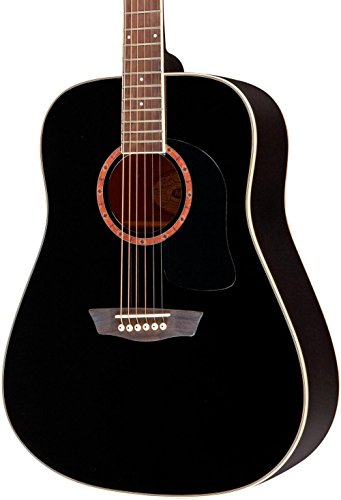 Washburn WD100DL Dreadnought Mahogany Acoustic Guitar Black