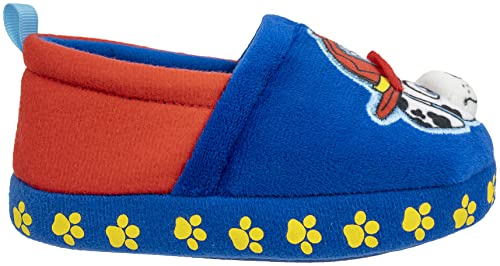 Paw Patrol Boy's Chase and Marshall A-Line Plush Slipper,Blue Red Toddler Size 9/10