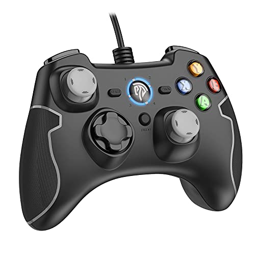 EasySMX Wired Gaming Controller, PC Game Controller Joystick with Dual-Vibration Turbo and Trigger Buttons for Windows/Steam/Android/ PS3/ TV Box