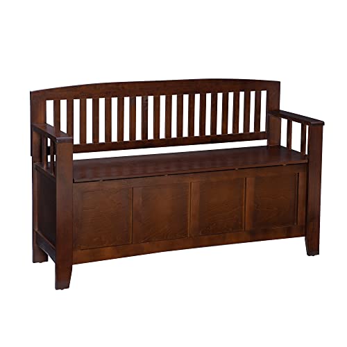 Linon Home Dcor Linon Home Decor Cynthia Storage Bench, 50'w x 17.25'd x 32'h, Walnut