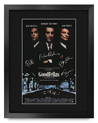 HWC Trading Framed 11' x 14' Print - Goodfellas Movie Poster The Cast Signed Gift Mounted Printed Autograph Film Gifts Photo Picture Display…