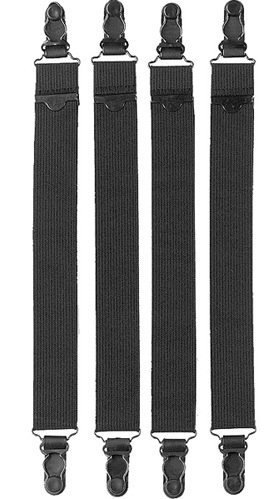 Vanguard Shirt Garter 2 Pair Original New Black Military Issue Heavy Duty (Shirt Stays)