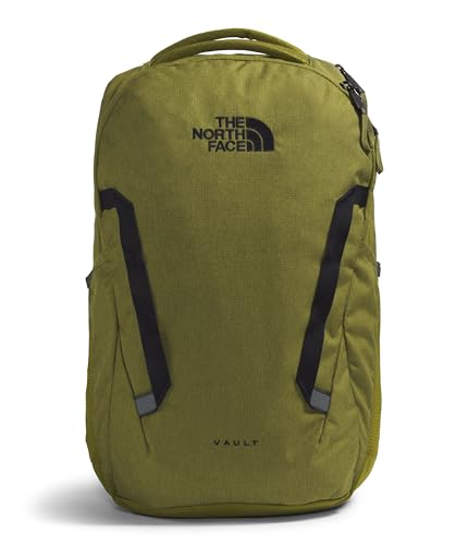 THE NORTH FACE Vault Everyday Laptop Backpack, Forest Olive Light Heather/TNF Black, One Size